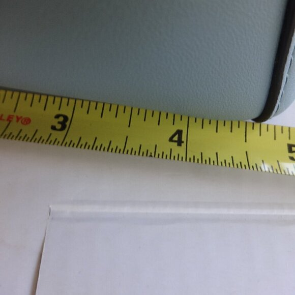 Bromen vegan  leather shoulder bag, blue ,snap closure, bottom feet studs ,NWOT - Picture 14 of 16